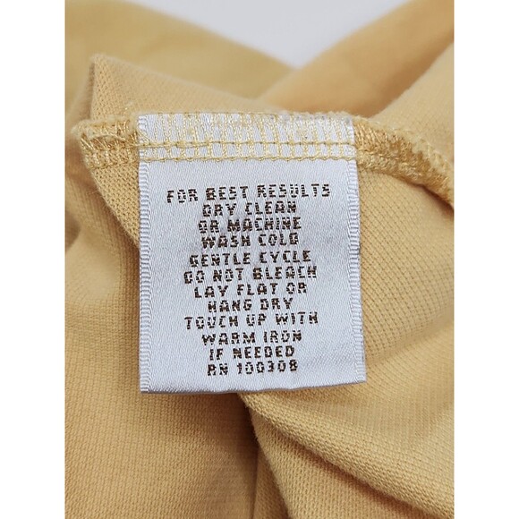 Peter Millar Shirt Men's L‎ Yellow Short Sleeve Polo Golf Sun Washed Mesh - Picture 5 of 5